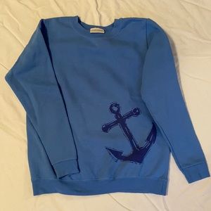 Marushka blue anchor sweatshirt